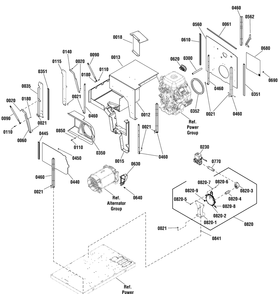 Fuel, Duct And Support Group Diagram and Parts List for 040585-00  Briggs and Stratton Generator